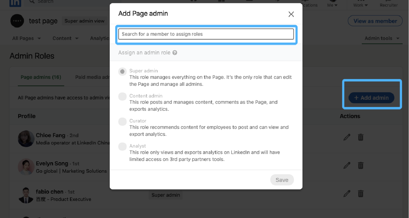 How to manage permissions on your LinkedIn Company Page 2