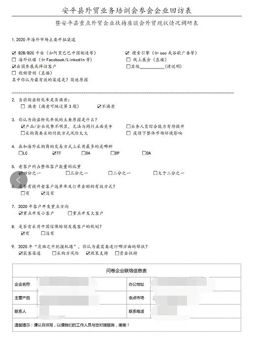 Things about foreign trade [Anping County Key Foreign Trade Enterprises Counterpart Support Symposium]