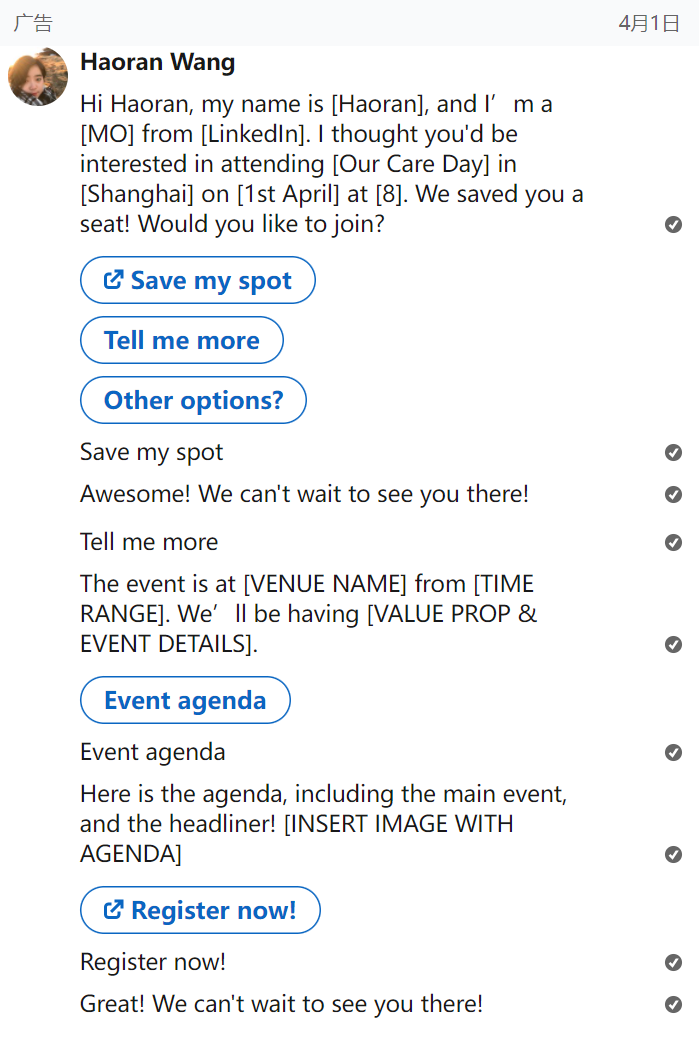 LinkedIn Conversation Creative Specifications